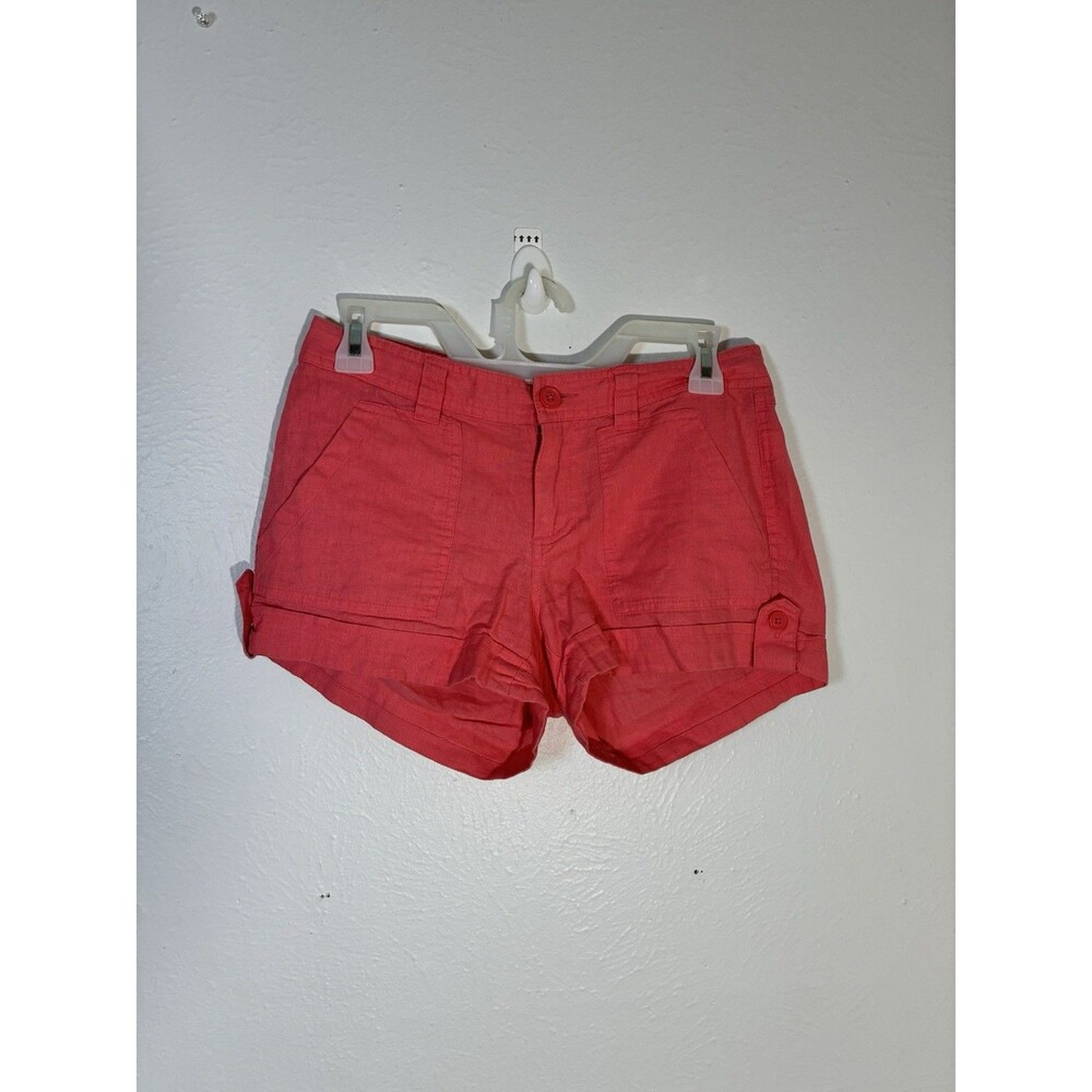 GAP Abrey Shorts Size 2 Pink Linen Cotton cuffed, pockets